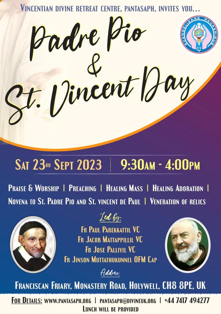 Padre Pio and St. Vincent Day, 2023 Poster (1)